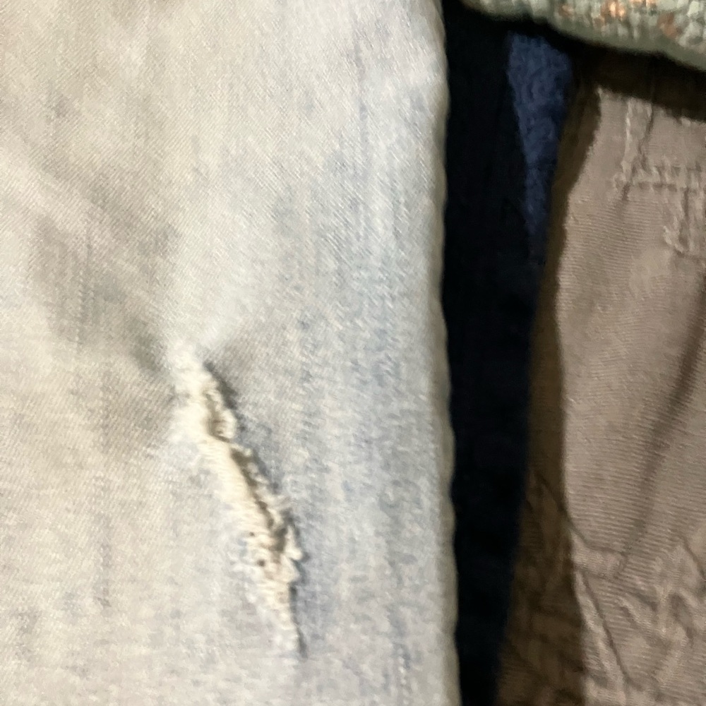 Lane Bryant Jeans w/flowered hem. Super cute on.Light Denim. I wore one time. - Picture 4 of 10